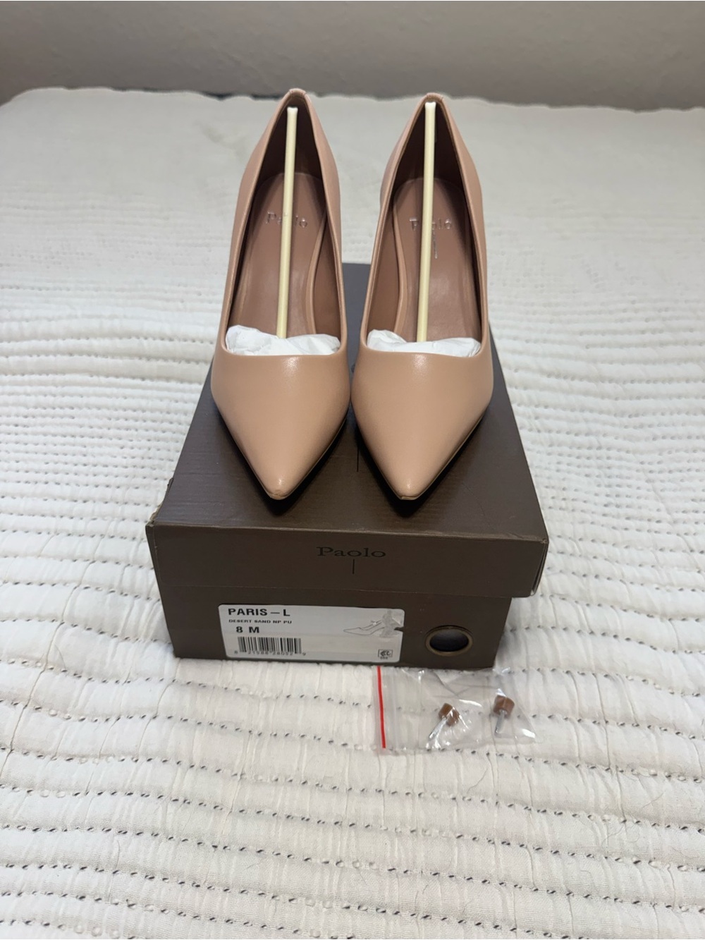 NIB Linea Paolo Paris-L Desert Sand Pointed Toe Pumps Size 8M